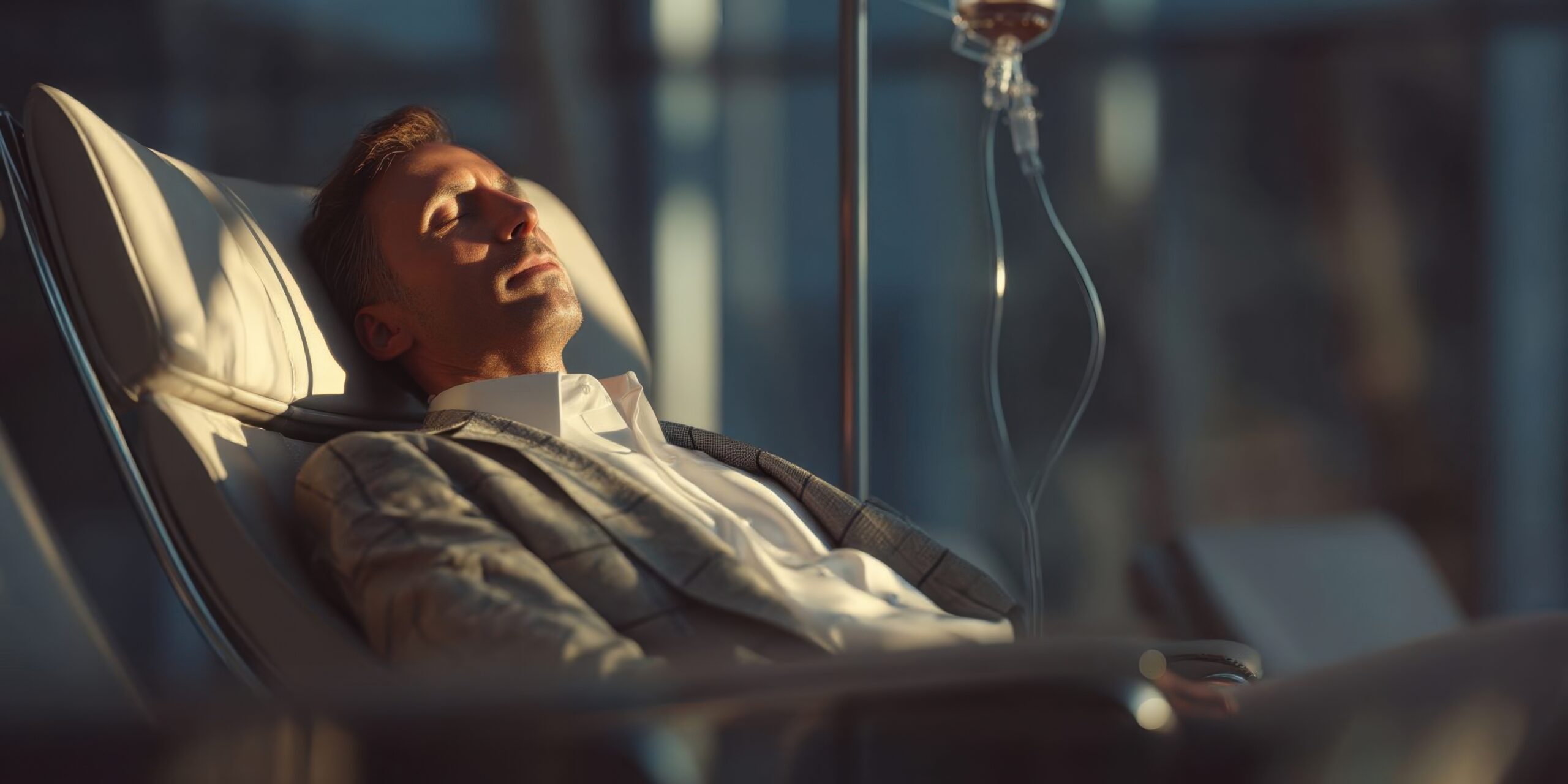 Man getting IV Treatment